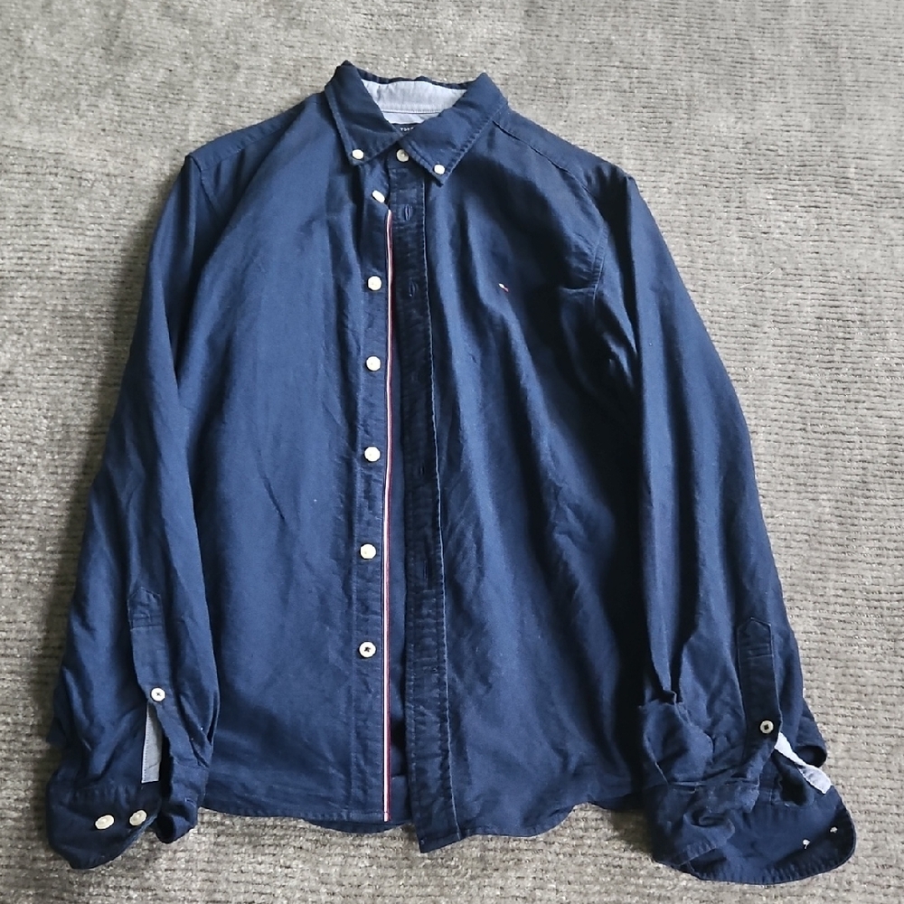 Tommy Hilfiger Classic Navy Button-Up Shirt